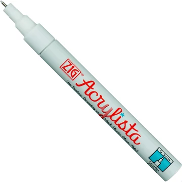 ZIG Arts & Crafts Acrylista Extra Fine Arctic White (PAC-10-000) - extrafinom hegyű marker, 0.5mm sarkvidéki fehér