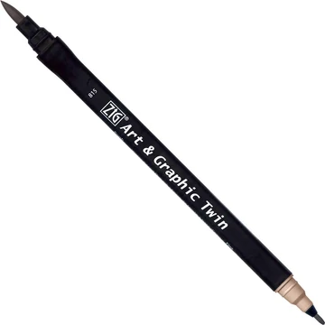 ZIG Watercolor System Art & Graphic Twin Gray 9 (TUT-80-815) - kettős végű ecsetceruza, szürke 9