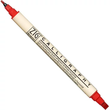 ZIG Memory System Calligraphy Pure Red (MS-3400-020) - kettős végű ecsetceruza, 2/5mm tiszta piros