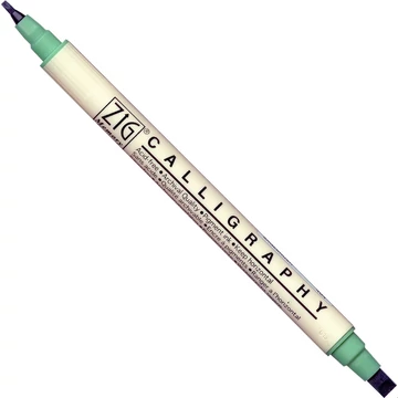 ZIG Memory System Calligraphy Sagebrush (MS-3400-404) - kettős végű ecsetceruza, 2/5mm háromfogú üröm zöld
