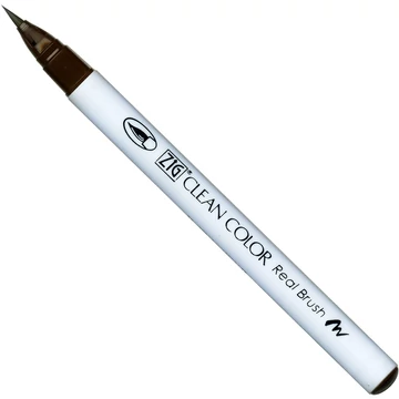 ZIG Watercolor System Clean Color Real Brush Dark Brown (RB-6000AT-062) - ecsetceruza, sötétbarna
