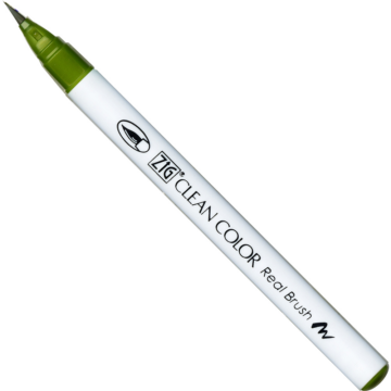 ZIG Watercolor System Clean Color Real Brush Olive Green (RB-6000AT-043) - ecsetceruza, oliva zöld