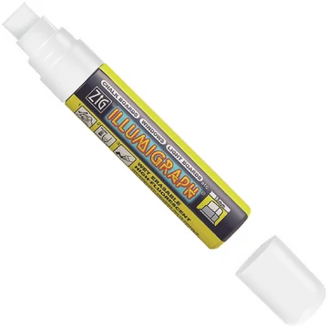 ZIG Sign Illumigraph Big & Broad White (PMA-720-000) - fluoreszkáló marker, 15mm vágott fehér