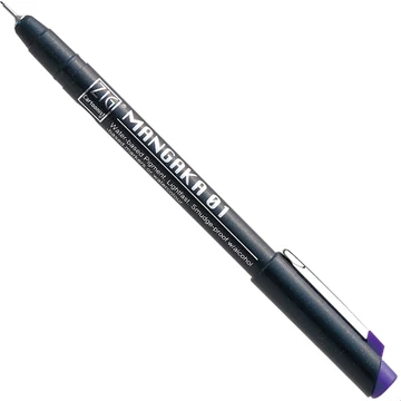 ZIG Graphic & Cartoonist Mangaka 01 Violet (CNM-01-085) - ecsetceruza, 0.1mm ibolya