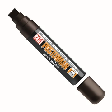 ZIG Sign Posterman Wet-Wipe Big & Broad Black (PMA-770-010) - marker, 15mm vágott fekete