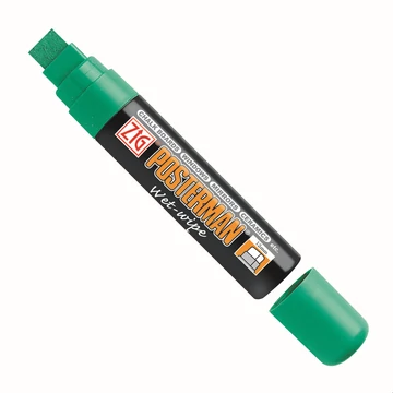 ZIG Sign Posterman Wet-Wipe Big & Broad Green (PMA-770-040) - marker, 15mm vágott zöld