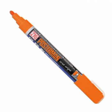 ZIG Sign Posterman Wet-Wipe Medium Orange (PMA-330-070) - marker, 2mm narancssárga