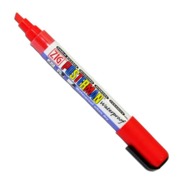 ZIG Sign Posterman Broad Red (PMA-50-020) - vízálló marker, 6mm vágott piros