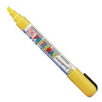 ZIG Sign Posterman Broad Yellow (PMA-50-050) - vízálló marker, 6mm vágott sárga