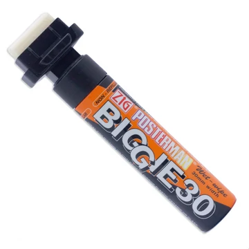 ZIG Sign Posterman Wet-Wipe Biggie 30 Black (PMA-880-010) - marker, 30mm fekete