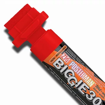 ZIG Sign Posterman Wet-Wipe Biggie 30 Red (PMA-880-020) - marker, 30mm piros