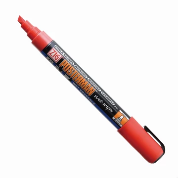 ZIG Sign Posterman Wet-Wipe Broad Red (PMA-550-020) - marker, 6mm vágott piros