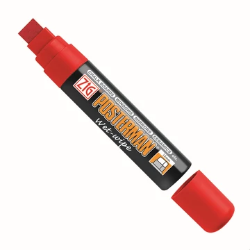 ZIG Sign Posterman Wet-Wipe Big & Broad Red (PMA-770-020) - marker, 15mm vágott piros