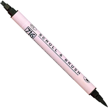 ZIG Memory System Scroll & Brush Pure Black (MS-5000-010) - kettős végű ecsetceruza, tiszta fekete