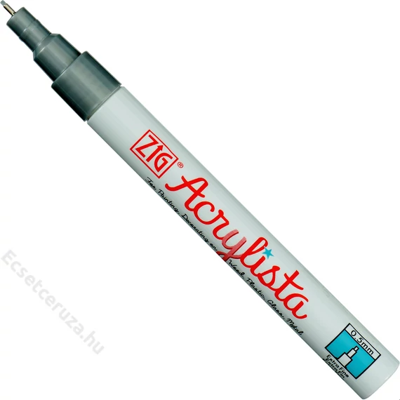 ZIG Arts & Crafts Acrylista Extra Fine Metallic Silver (PAC-10-MT102) - fémes hatású extrafinom hegyű marker, 0.5mm ezüst