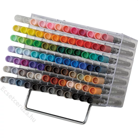 ZIG Watercolor System Art & Graphic Twin 84 pcs Set (TUT-80-84V) - kettős végű ecsetceruza szett, 84 darabos