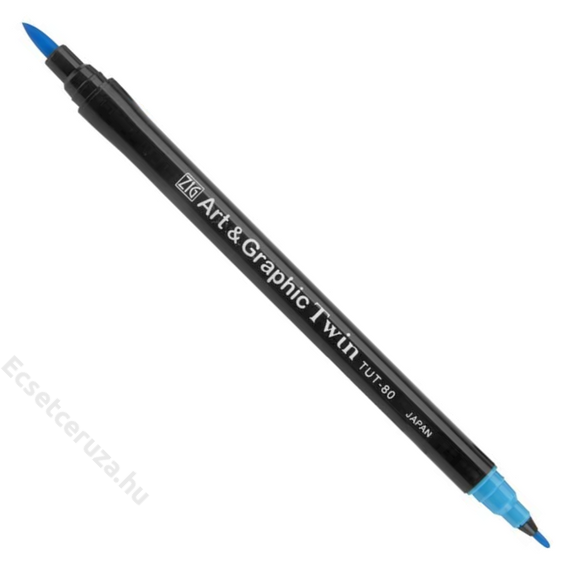 ZIG Watercolor System Art & Graphic Twin Cobalt Blue (TUT-80-034) - kettős végű ecsetceruza, kobaltkék
