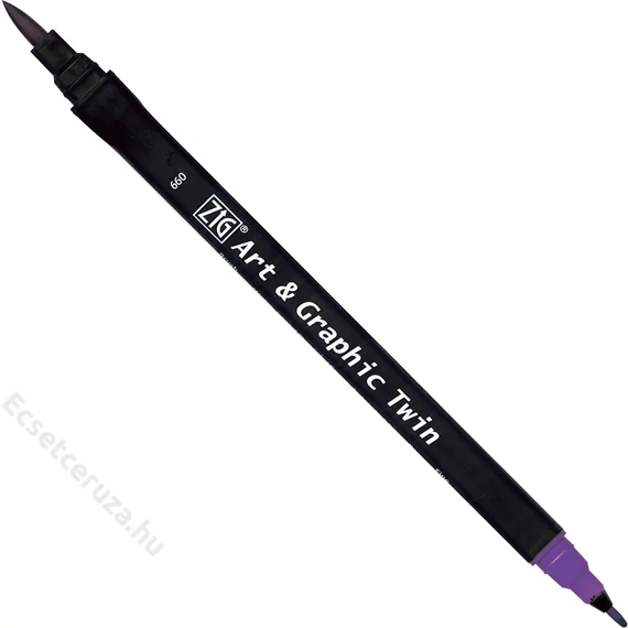 ZIG Watercolor System Art & Graphic Twin Deep Violet (TUT-80-660) - kettős végű ecsetceruza, mélyibolya