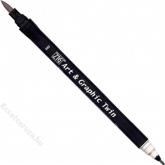 ZIG Watercolor System Art & Graphic Twin Light Gray (TUT-80-080) - kettős végű ecsetceruza, világosszürke