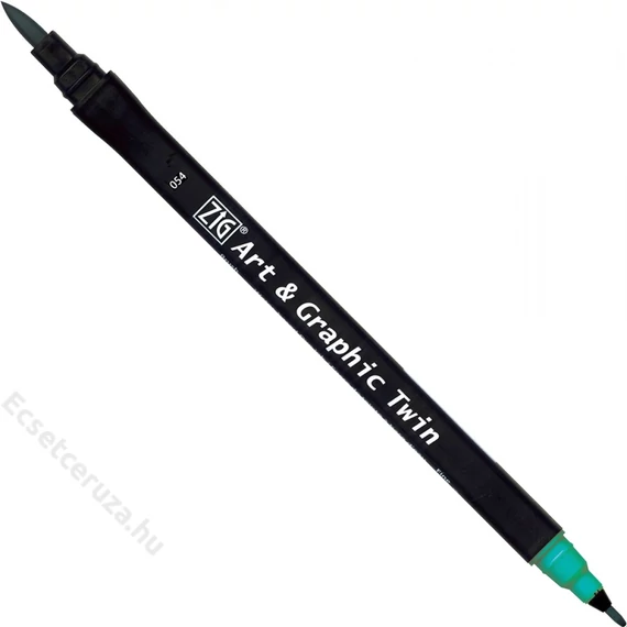 ZIG Watercolor System Art & Graphic Twin Turquoise Green (TUT-80-054) - kettős végű ecsetceruza, türkiz zöld