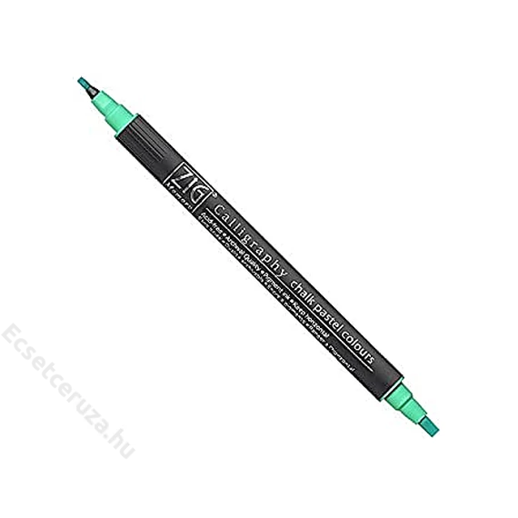 ZIG Memory System Calligraphy Chalk Pastel Colours Green (MS-6400-040) - pasztell kréta hatású kettős végű ecsetceruza, 2/3.5mm zöld