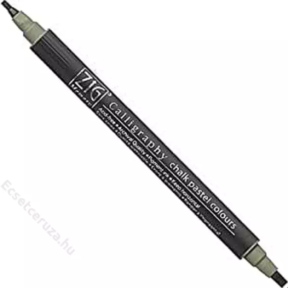 ZIG Memory System Calligraphy Chalk Pastel Colours Grey (MS-6400-012) - pasztell kréta hatású kettős végű ecsetceruza, 2/3.5mm szürke