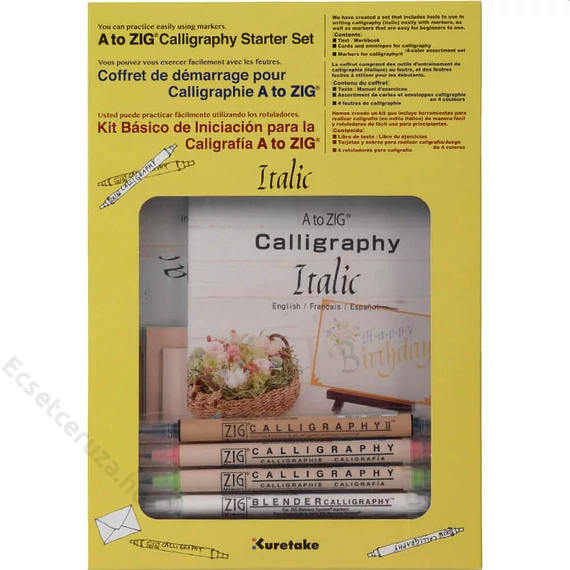 ZIG Memory System A to Zig Calligraphy Starter Set Italic (MSST-001) - A-tól ZIG kalligráf kezdő szett Italic stílus
