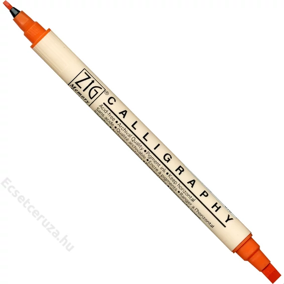 ZIG Memory System Calligraphy Pure Orange (MS-3400-070) - kettős végű ecsetceruza, 2/5mm tiszta narancs