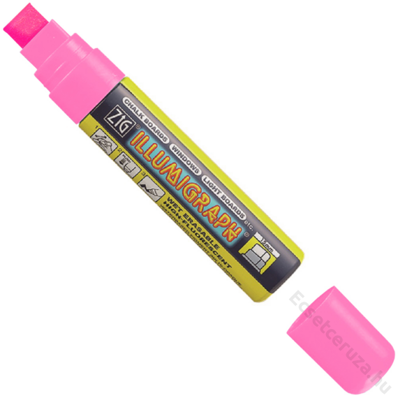 ZIG Sign Illumigraph Big & Broad Pink (PMA-720-112) - fluoreszkáló marker, 15mm vágott rózsaszín
