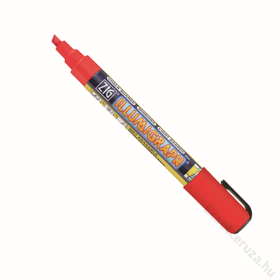 ZIG Sign Illumigraph Broad Red (PMA-510-020) - fluoreszkáló marker, 6mm vágott piros