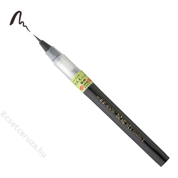Kuretake Fude Pen Bimoji "Cambio" Fine (XO50F-10B) - finom hegyű ecsetceruza, fekete