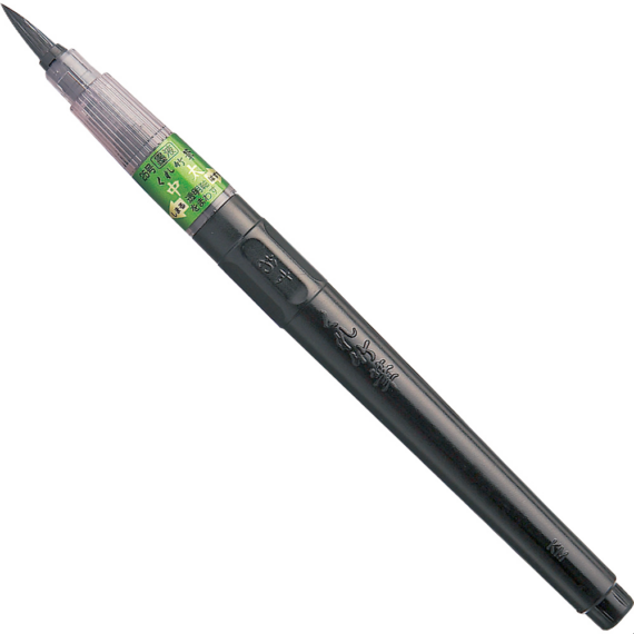 Kuretake Fude Pen "Chu-Buto No.25" Large (DK150-25B) - hosszú hegyű ecsetceruza, fekete
