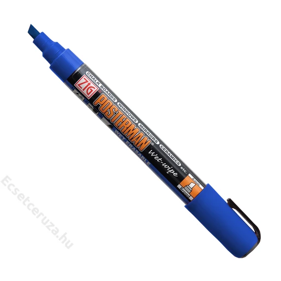 ZIG Sign Posterman Wet-Wipe Broad Blue (PMA-550-030) - marker, 6mm vágott kék