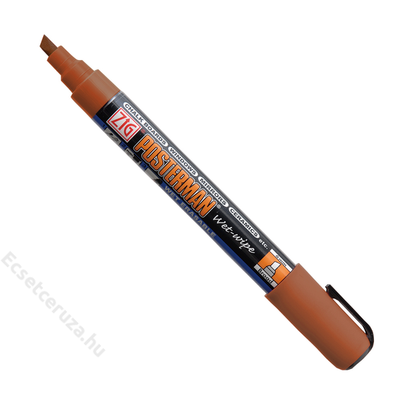 ZIG Sign Posterman Wet-Wipe Broad Brown (PMA-550-060) - marker, 6mm vágott barna