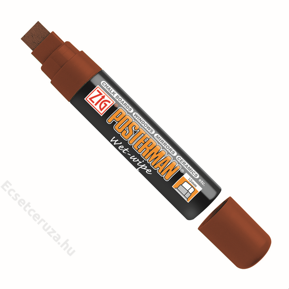 ZIG Sign Posterman Wet-Wipe Big & Broad Brown (PMA-770-060) - marker, 15mm vágott barna