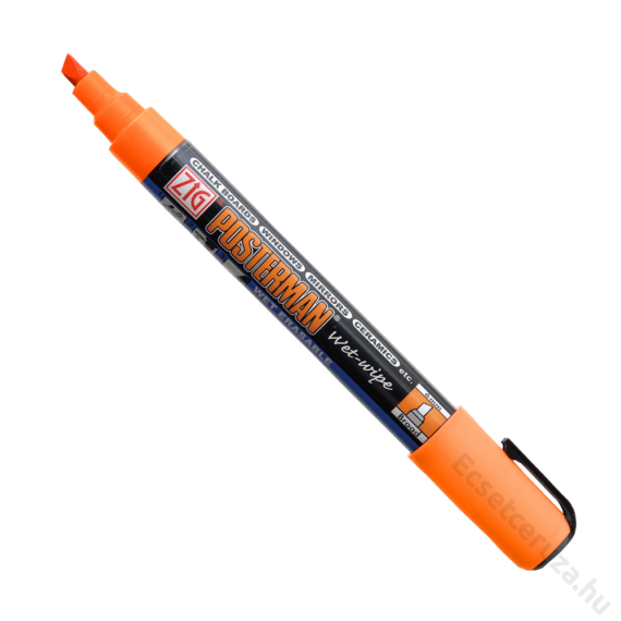 ZIG Sign Posterman Wet-Wipe Broad Orange (PMA-550-070) - marker, 6mm vágott narancssárga