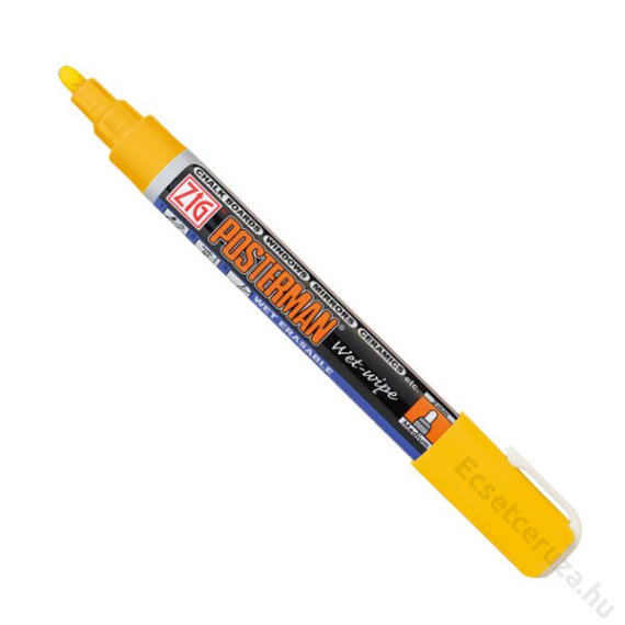 ZIG Sign Posterman Wet-Wipe Medium Yellow (PMA-330-050) - marker, 2mm sárga