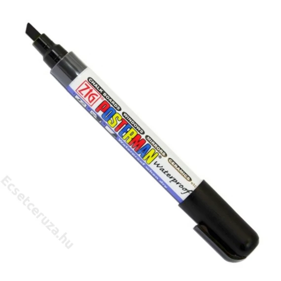 ZIG Sign Posterman Broad Black (PMA-50-010) - vízálló marker, 6mm vágott fekete