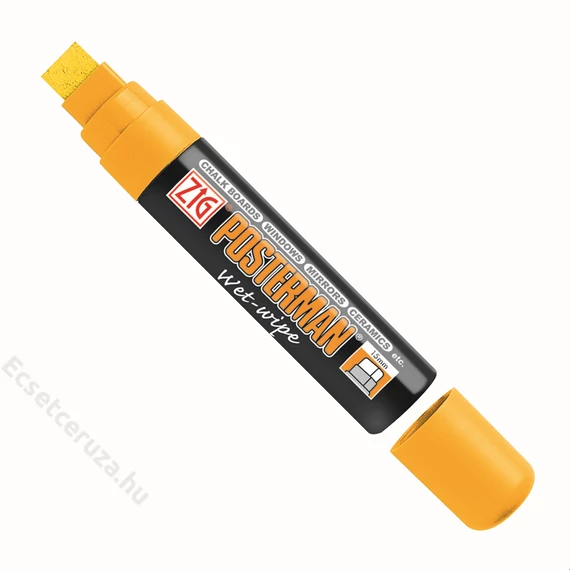 ZIG Sign Posterman Wet-Wipe Big & Broad Yellow (PMA-770-050) - marker, 15mm vágott sárga