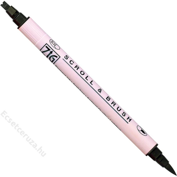 ZIG Memory System Scroll & Brush Pure Black (MS-5000-010) - kettős végű ecsetceruza, tiszta fekete